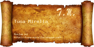 Tusa Mirella névjegykártya
